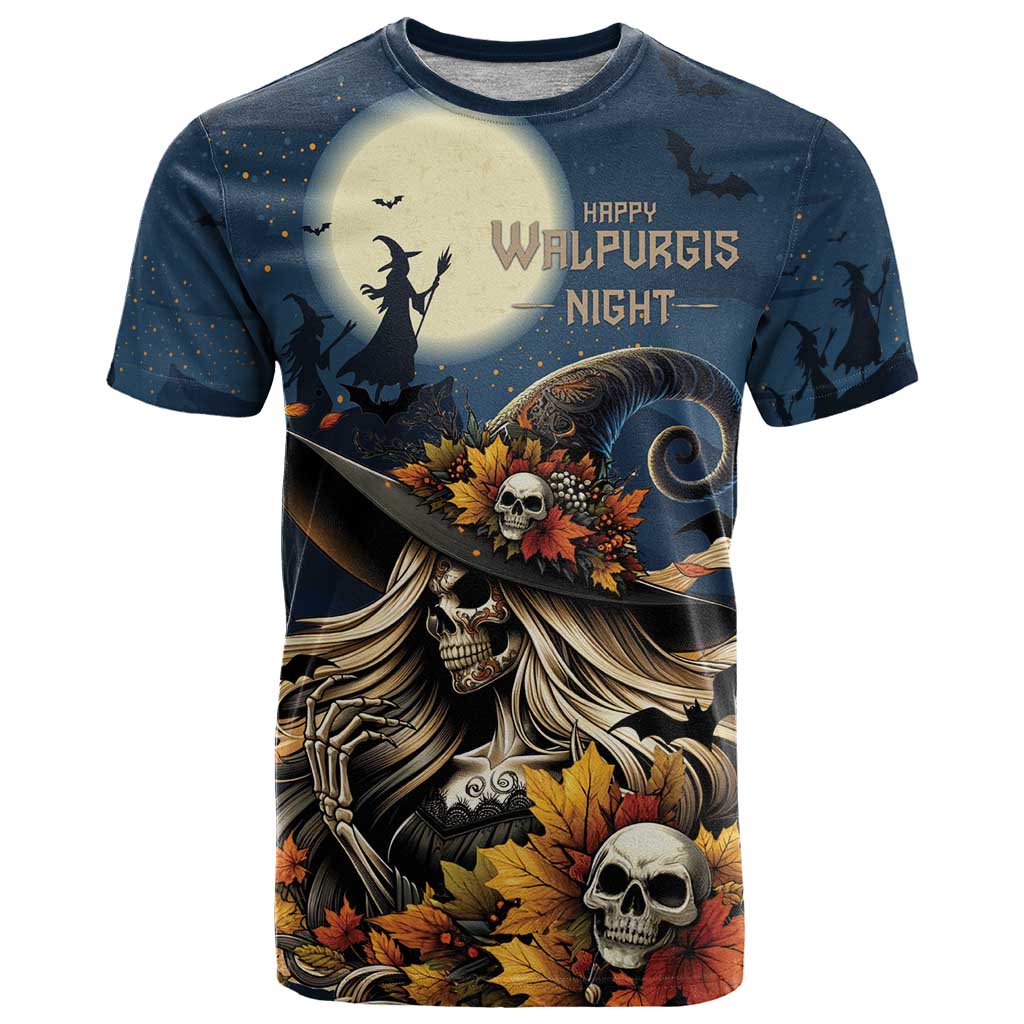 Happy Walpurgis Night T Shirt Skull Witch Spooky Style
