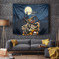 Happy Walpurgis Night Tapestry Skull Witch Spooky Style