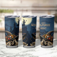 Happy Walpurgis Night Tumbler Cup Skull Witch Spooky Style