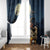 Happy Walpurgis Night Window Curtain Skull Witch Spooky Style