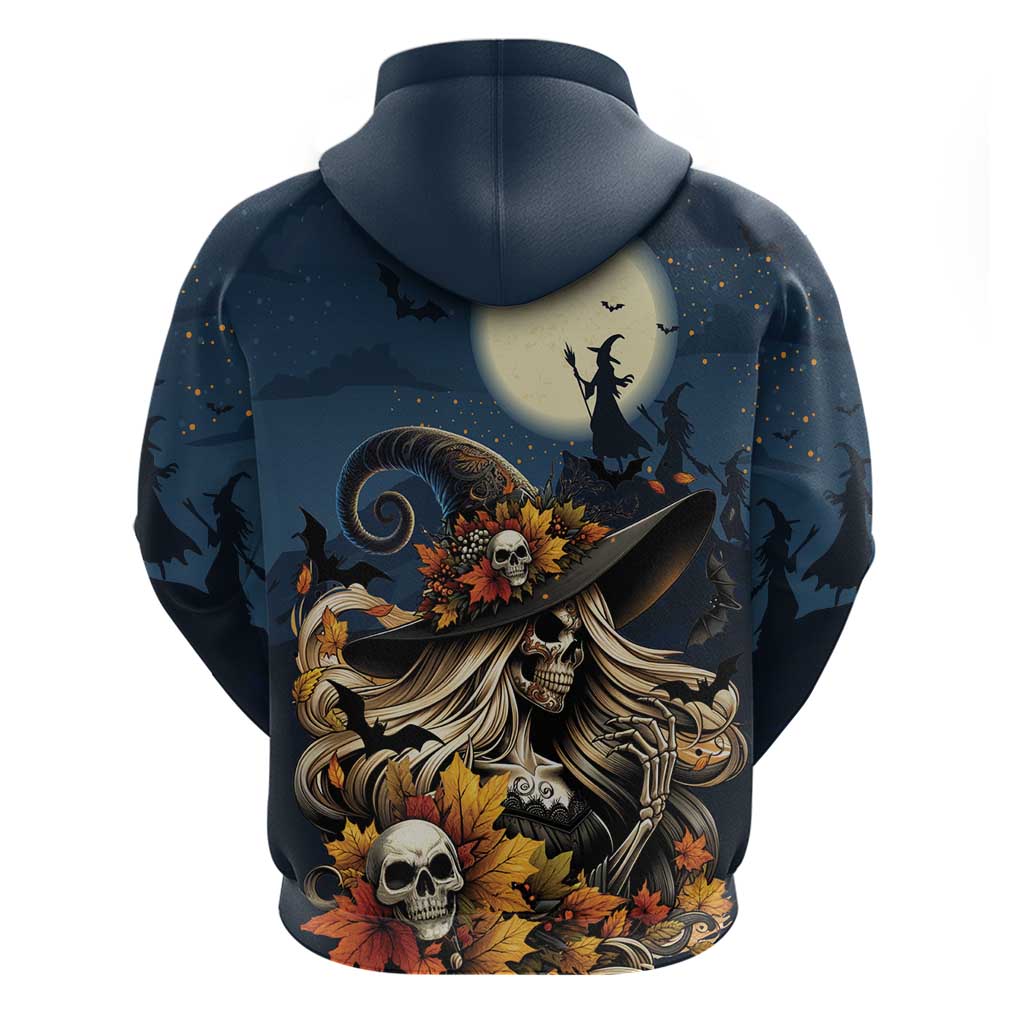 Happy Walpurgis Night Zip Hoodie Skull Witch Spooky Style