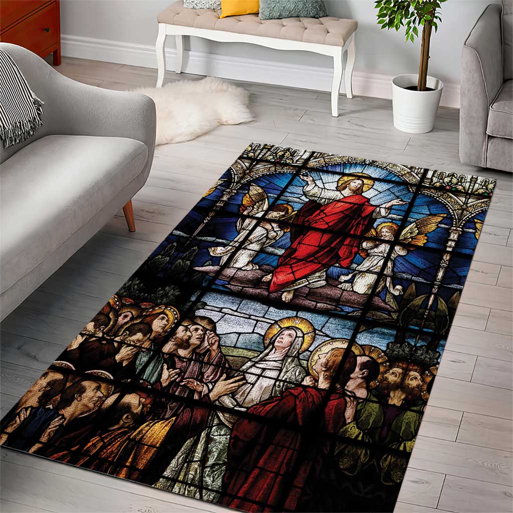 Happy Ascension Day Area Rug Ascension Of Jesus Christ Stained Glass Windows