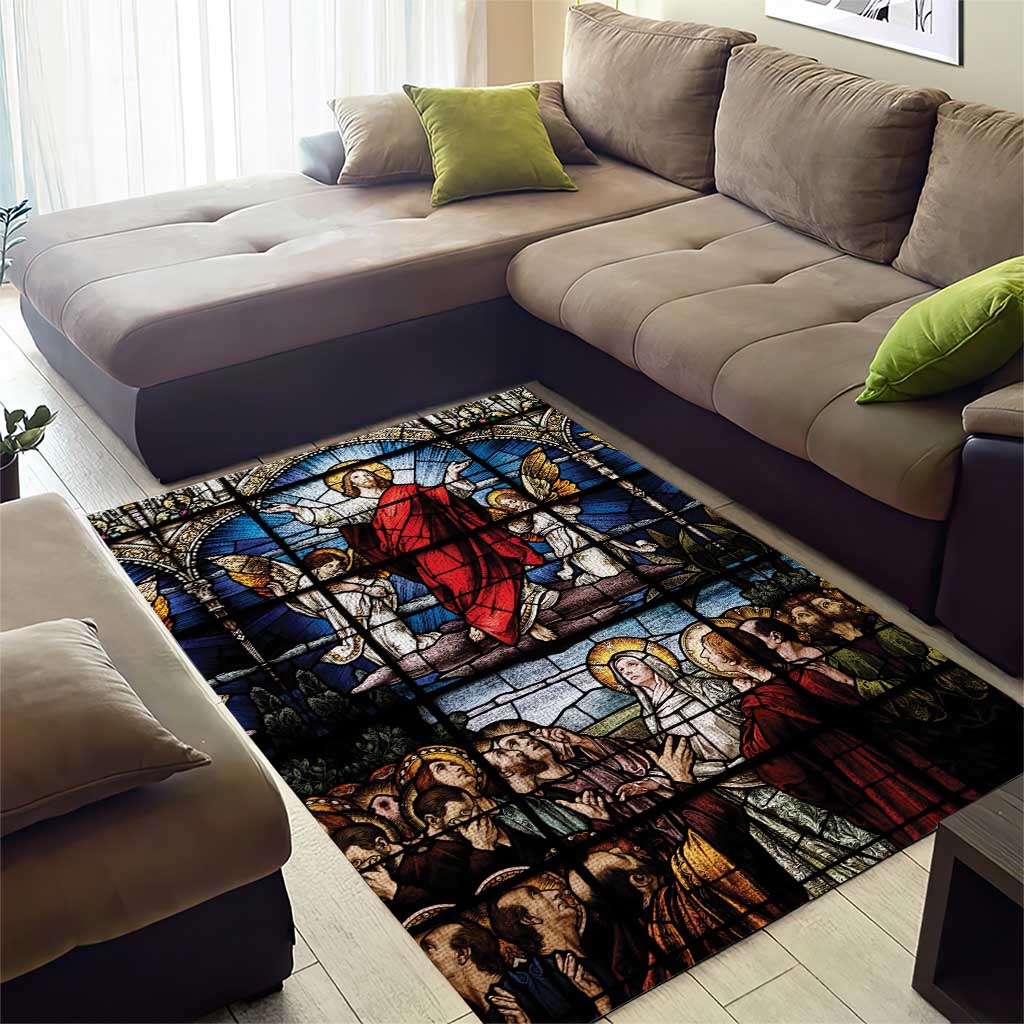 Happy Ascension Day Area Rug Ascension Of Jesus Christ Stained Glass Windows