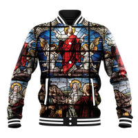 Happy Ascension Day Baseball Jacket Ascension Of Jesus Christ Stained Glass Windows