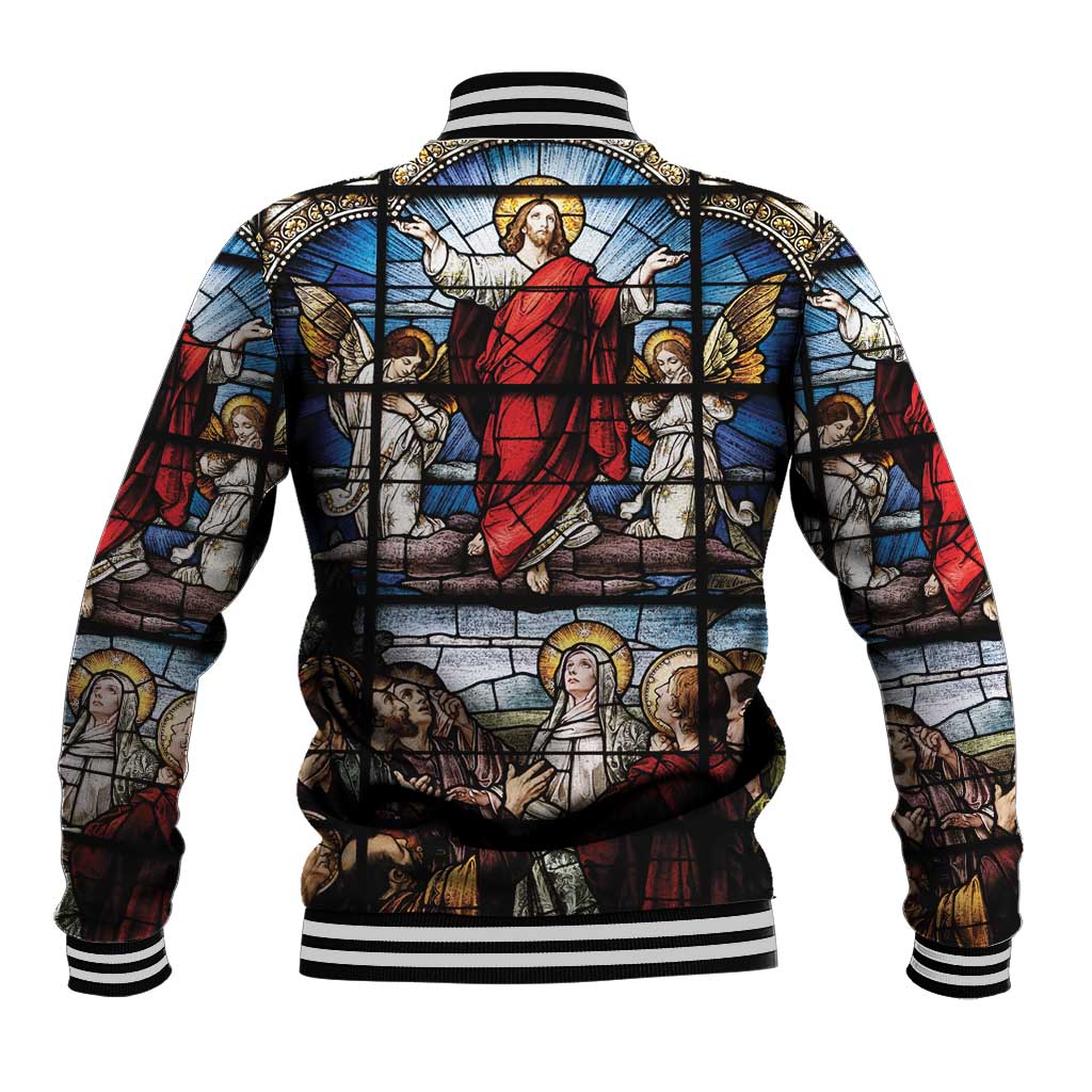Happy Ascension Day Baseball Jacket Ascension Of Jesus Christ Stained Glass Windows