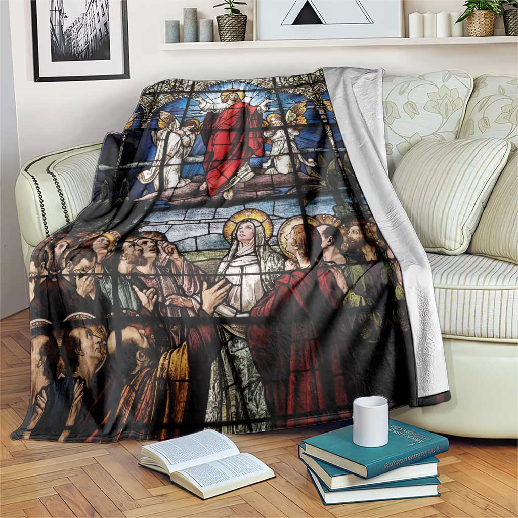 Happy Ascension Day Blanket Ascension Of Jesus Christ Stained Glass Windows
