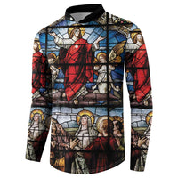 Happy Ascension Day Button Sweatshirt Ascension Of Jesus Christ Stained Glass Windows