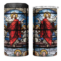 Happy Ascension Day 4 in 1 Can Cooler Tumbler Ascension Of Jesus Christ Stained Glass Windows