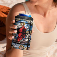 Happy Ascension Day 4 in 1 Can Cooler Tumbler Ascension Of Jesus Christ Stained Glass Windows