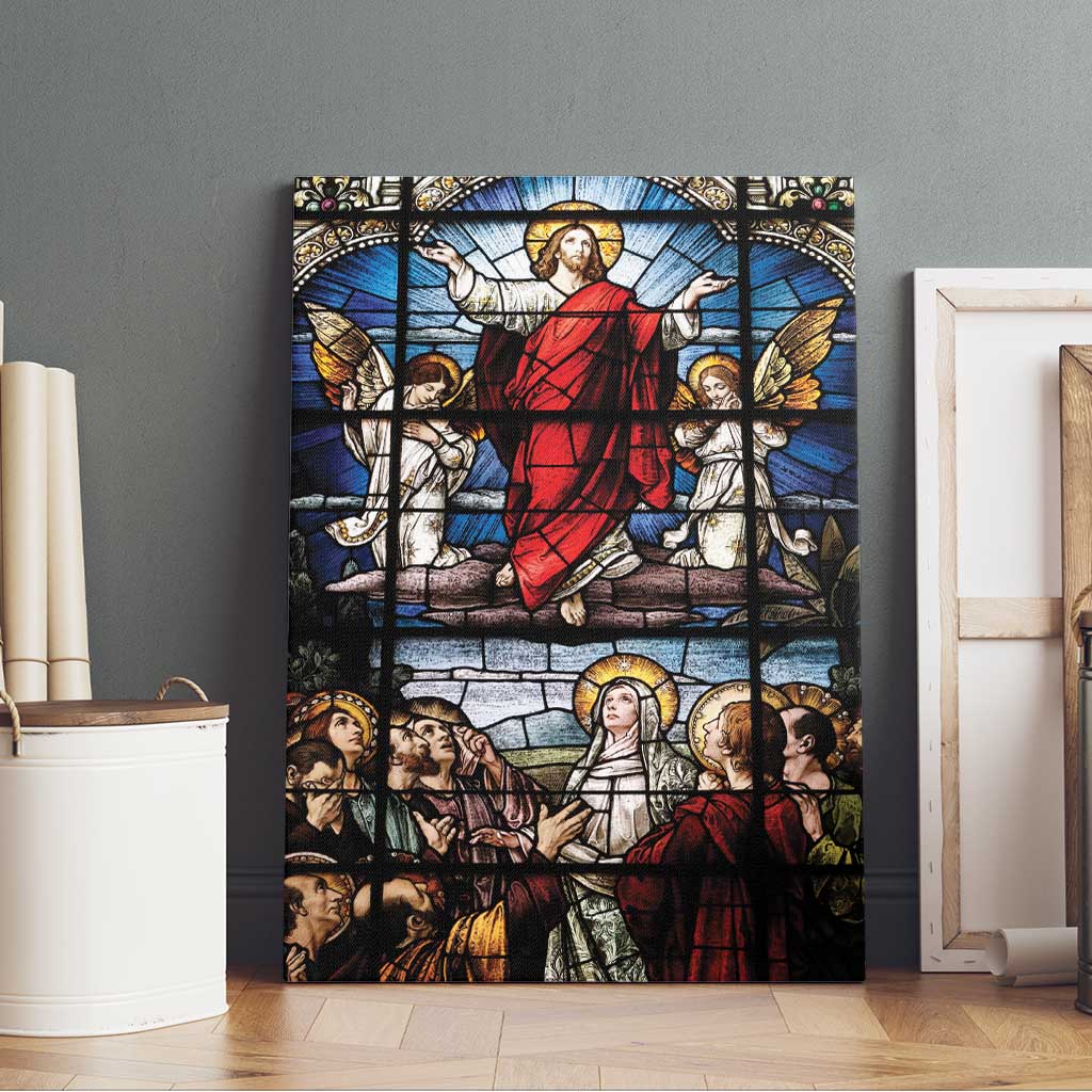 Happy Ascension Day Canvas Wall Art Ascension Of Jesus Christ Stained Glass Windows