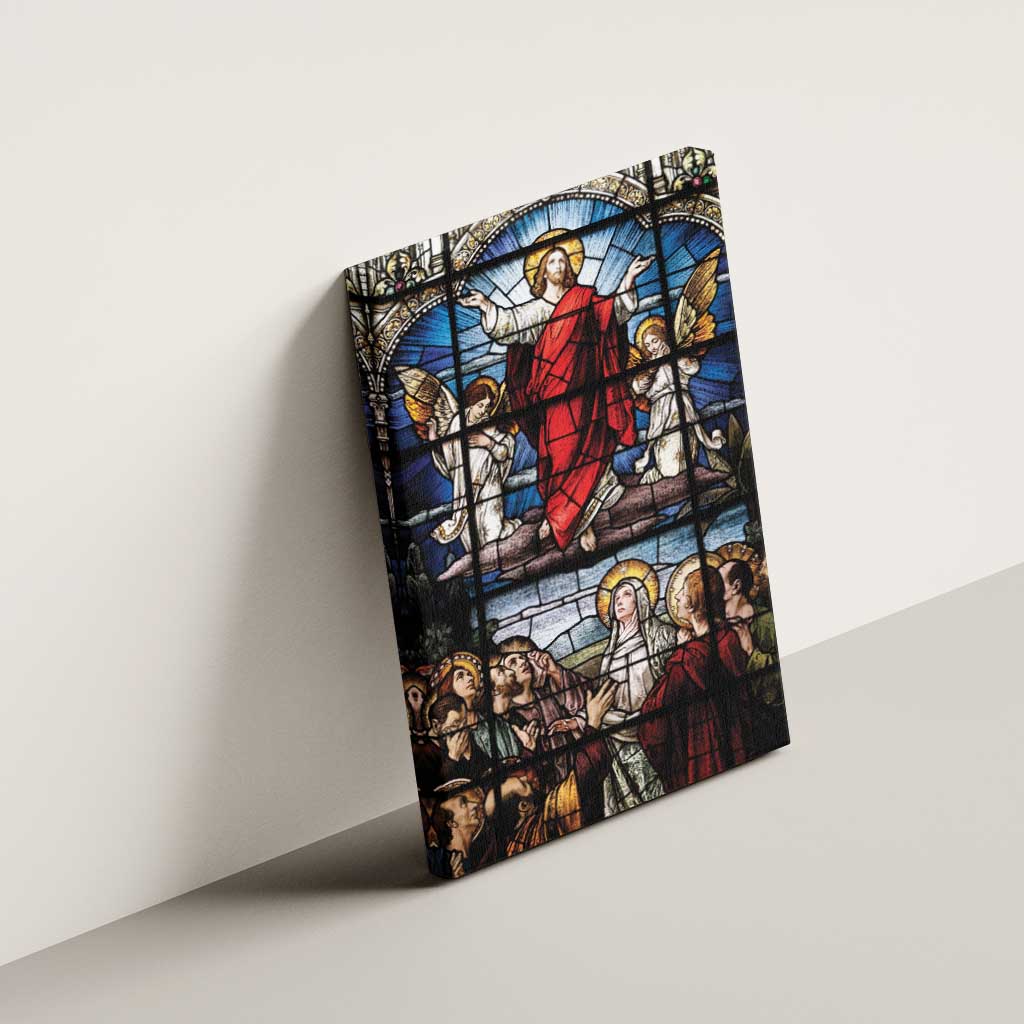 Happy Ascension Day Canvas Wall Art Ascension Of Jesus Christ Stained Glass Windows
