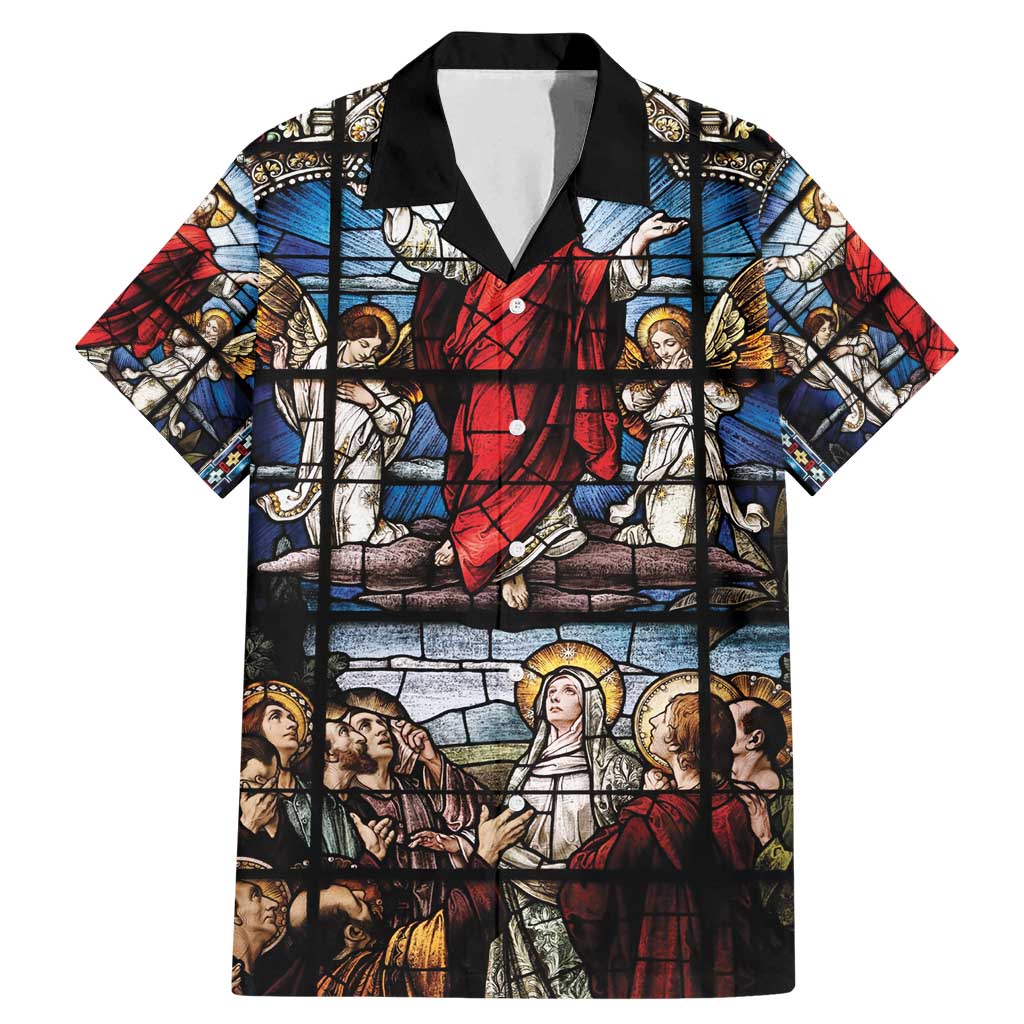 Happy Ascension Day Family Matching Mermaid Dress and Hawaiian Shirt Ascension Of Jesus Christ Stained Glass Windows