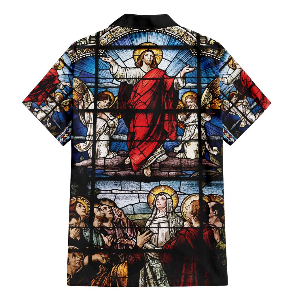Happy Ascension Day Family Matching Mermaid Dress and Hawaiian Shirt Ascension Of Jesus Christ Stained Glass Windows