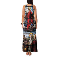 Happy Ascension Day Family Matching Tank Maxi Dress and Hawaiian Shirt Ascension Of Jesus Christ Stained Glass Windows