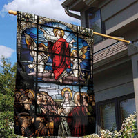 Happy Ascension Day Garden Flag Ascension Of Jesus Christ Stained Glass Windows