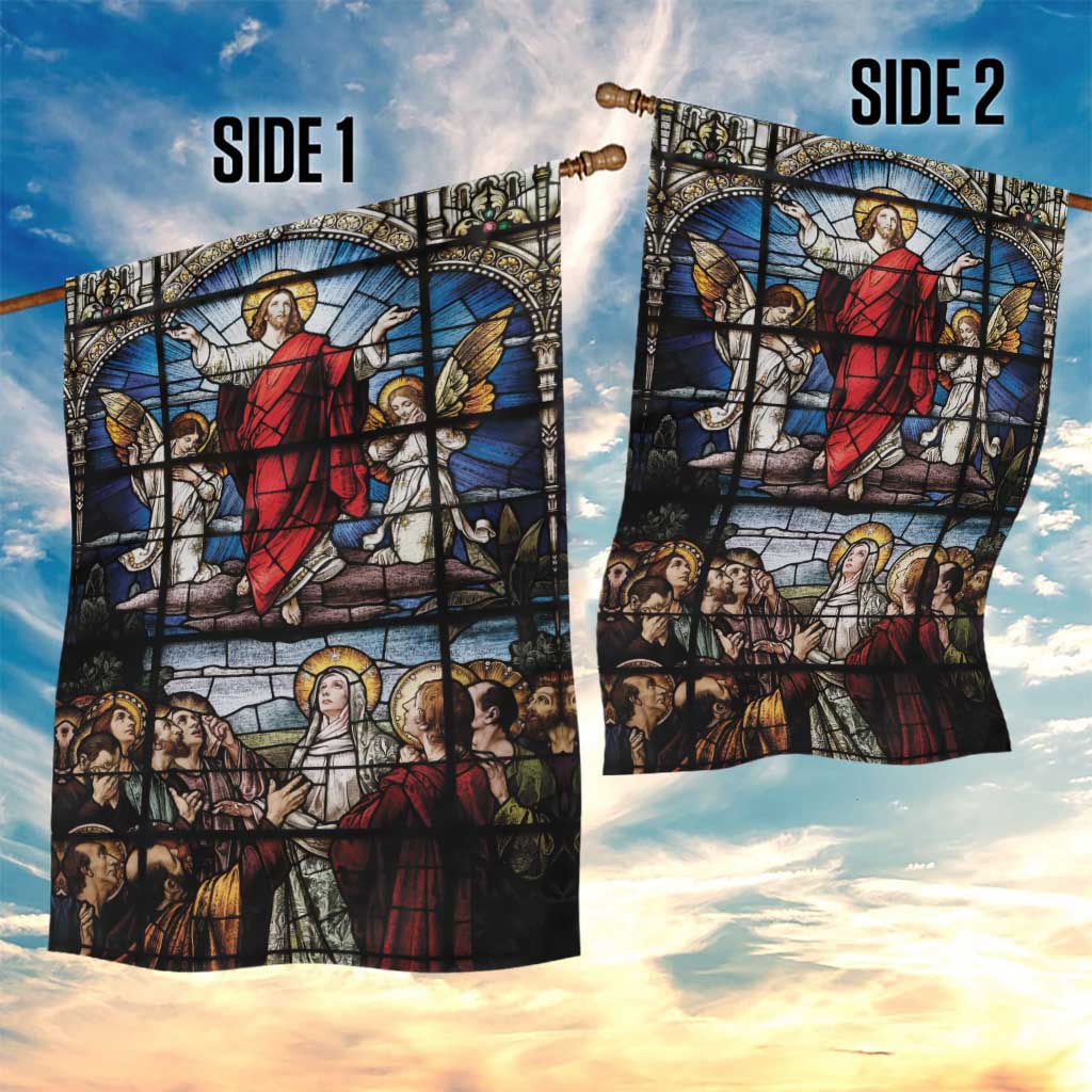 Happy Ascension Day Garden Flag Ascension Of Jesus Christ Stained Glass Windows