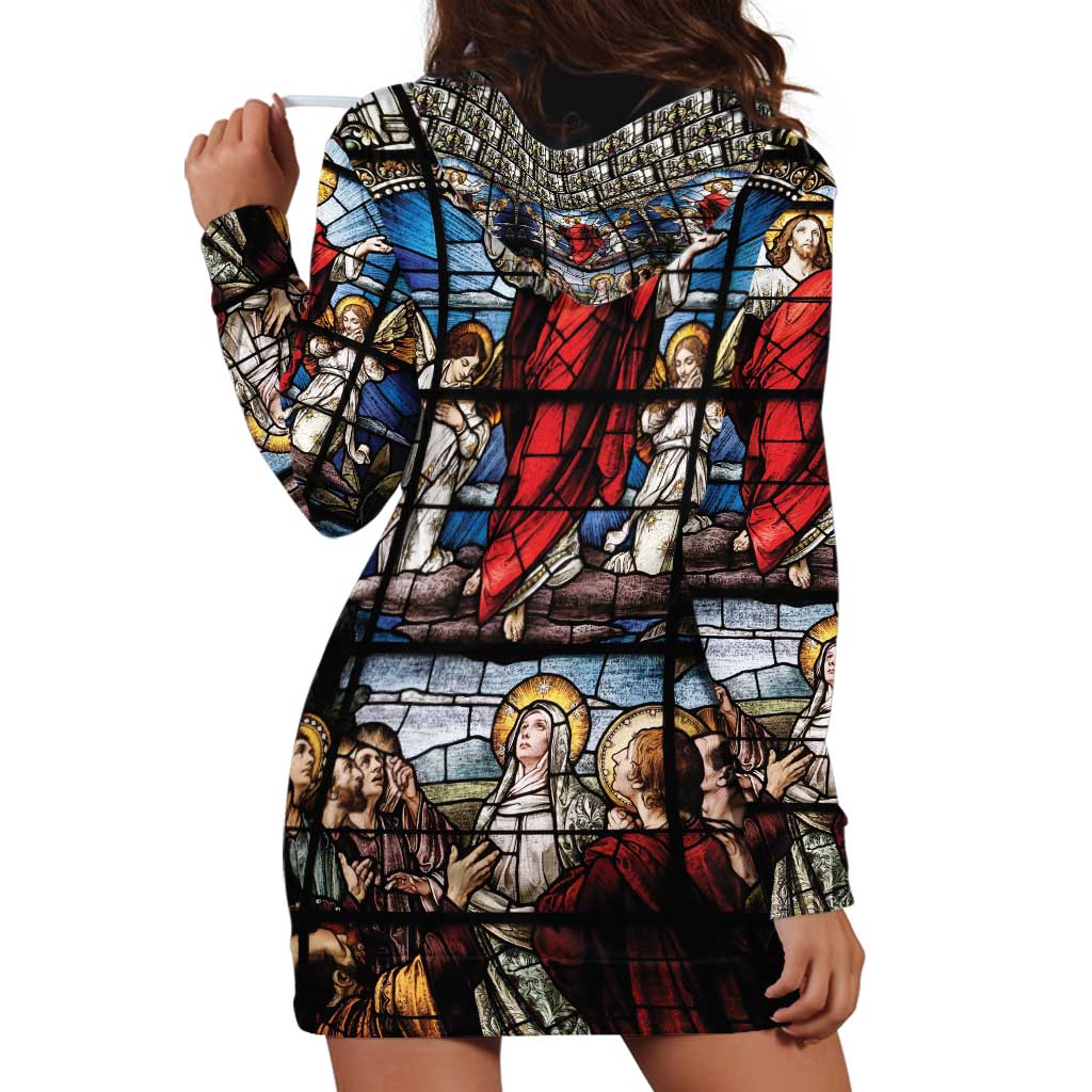 Happy Ascension Day Hoodie Dress Ascension Of Jesus Christ Stained Glass Windows