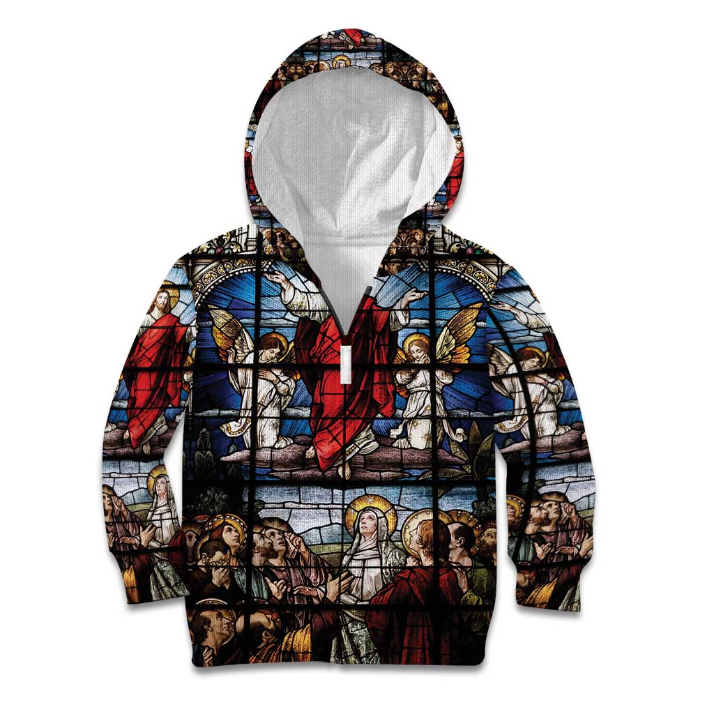 Happy Ascension Day Kid Hoodie Ascension Of Jesus Christ Stained Glass Windows