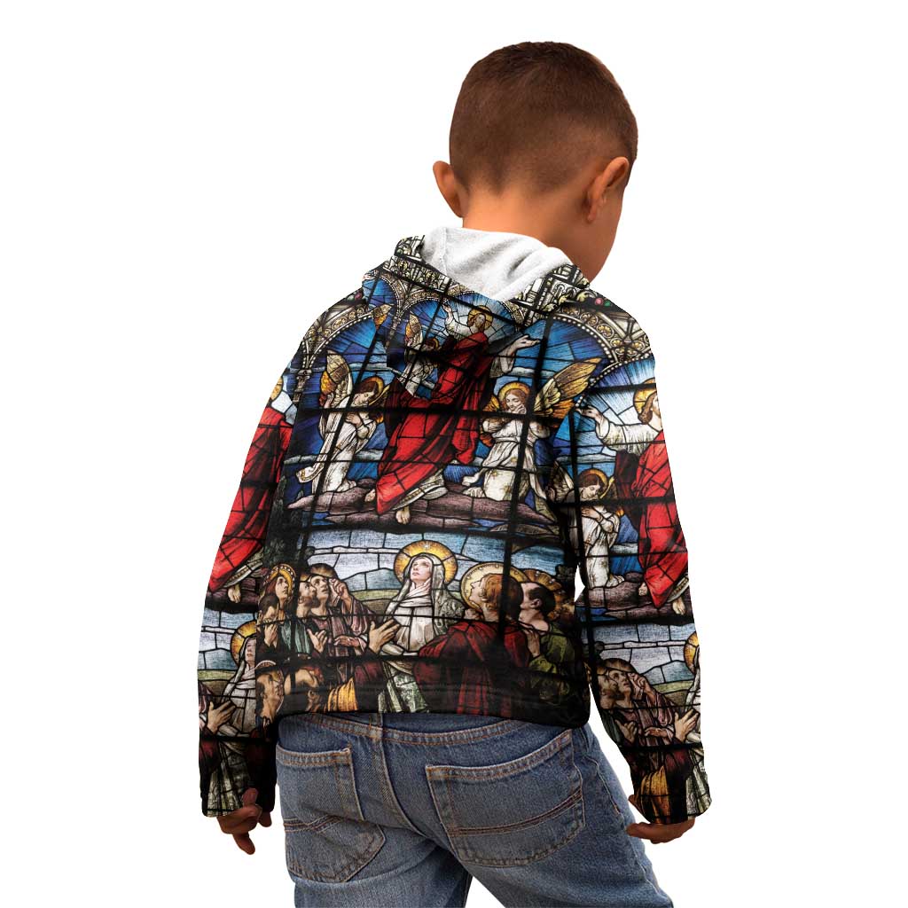 Happy Ascension Day Kid Hoodie Ascension Of Jesus Christ Stained Glass Windows