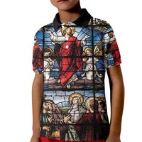 Happy Ascension Day Kid Polo Shirt Ascension Of Jesus Christ Stained Glass Windows