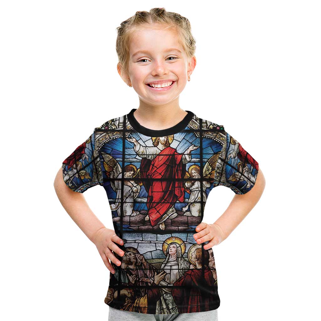 Happy Ascension Day Kid T Shirt Ascension Of Jesus Christ Stained Glass Windows