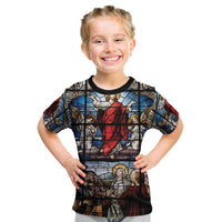 Happy Ascension Day Kid T Shirt Ascension Of Jesus Christ Stained Glass Windows