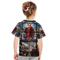 Happy Ascension Day Kid T Shirt Ascension Of Jesus Christ Stained Glass Windows