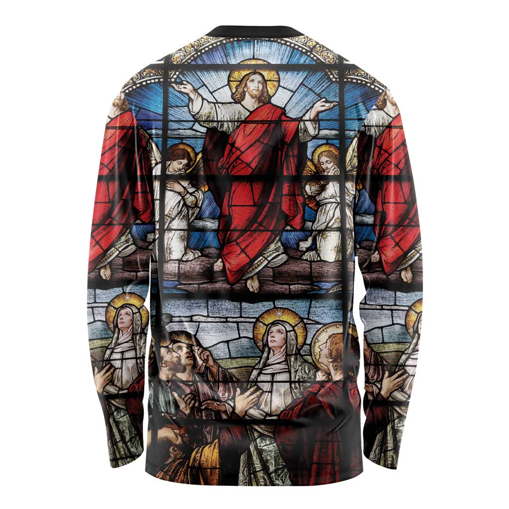 Happy Ascension Day Long Sleeve Shirt Ascension Of Jesus Christ Stained Glass Windows