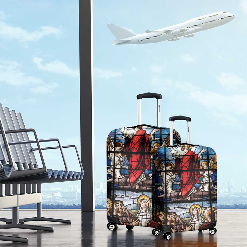 Happy Ascension Day Luggage Cover Ascension Of Jesus Christ Stained Glass Windows