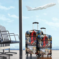 Happy Ascension Day Luggage Cover Ascension Of Jesus Christ Stained Glass Windows