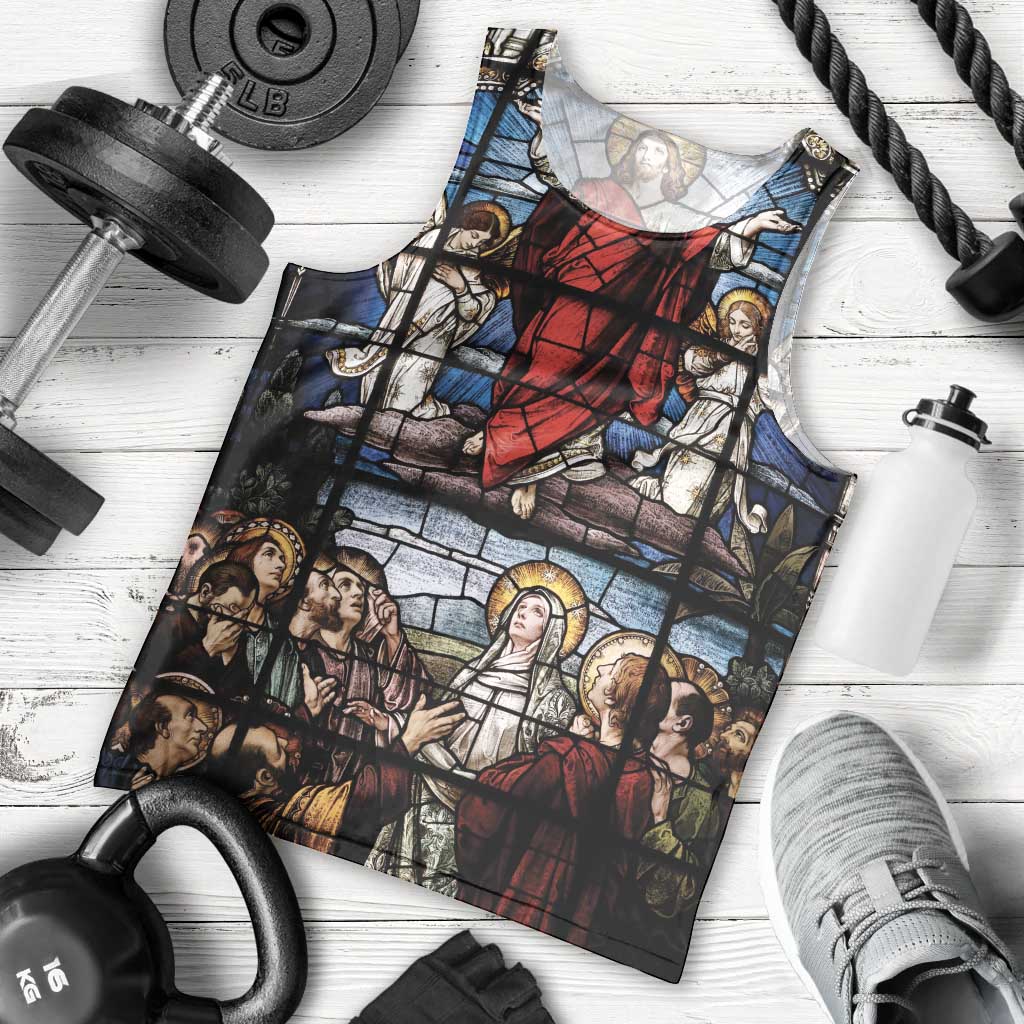 Happy Ascension Day Men Tank Top Ascension Of Jesus Christ Stained Glass Windows