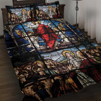 Happy Ascension Day Quilt Bed Set Ascension Of Jesus Christ Stained Glass Windows