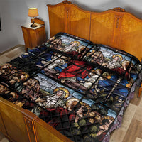 Happy Ascension Day Quilt Bed Set Ascension Of Jesus Christ Stained Glass Windows