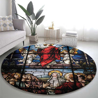 Happy Ascension Day Round Carpet Ascension Of Jesus Christ Stained Glass Windows