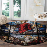 Happy Ascension Day Round Carpet Ascension Of Jesus Christ Stained Glass Windows