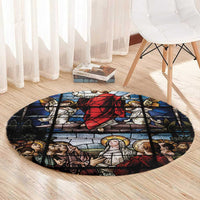 Happy Ascension Day Round Carpet Ascension Of Jesus Christ Stained Glass Windows
