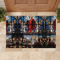 Happy Ascension Day Rubber Doormat Ascension Of Jesus Christ Stained Glass Windows