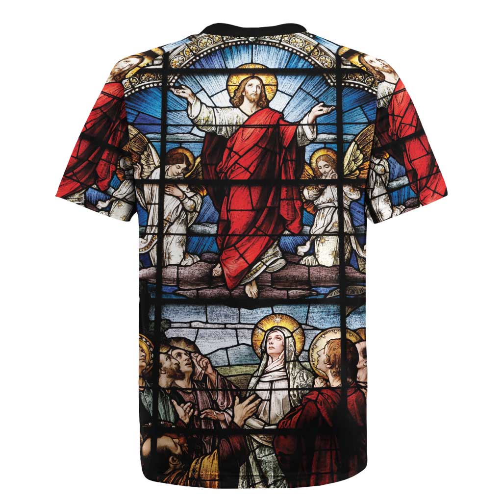 Happy Ascension Day Rugby Jersey Ascension Of Jesus Christ Stained Glass Windows