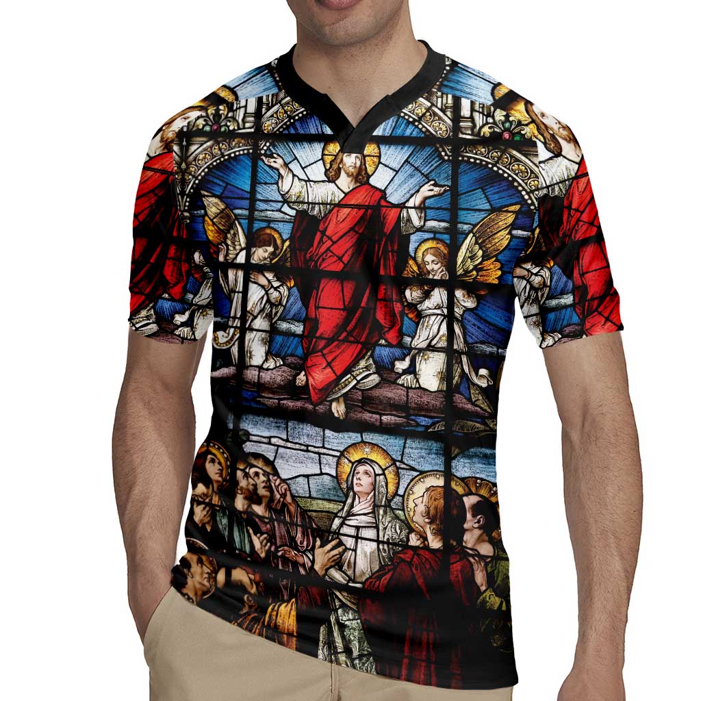 Happy Ascension Day Rugby Jersey Ascension Of Jesus Christ Stained Glass Windows