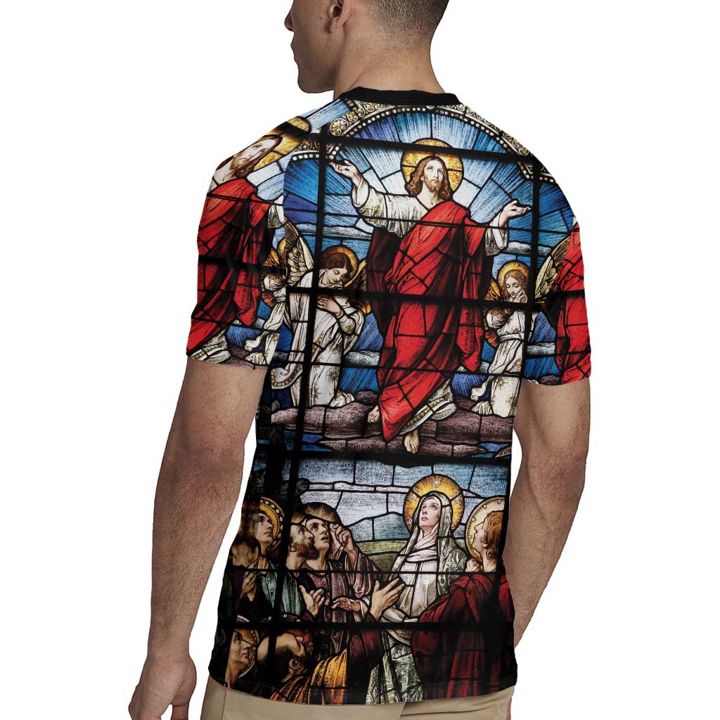 Happy Ascension Day Rugby Jersey Ascension Of Jesus Christ Stained Glass Windows