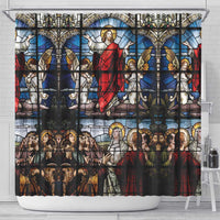 Happy Ascension Day Shower Curtain Ascension Of Jesus Christ Stained Glass Windows