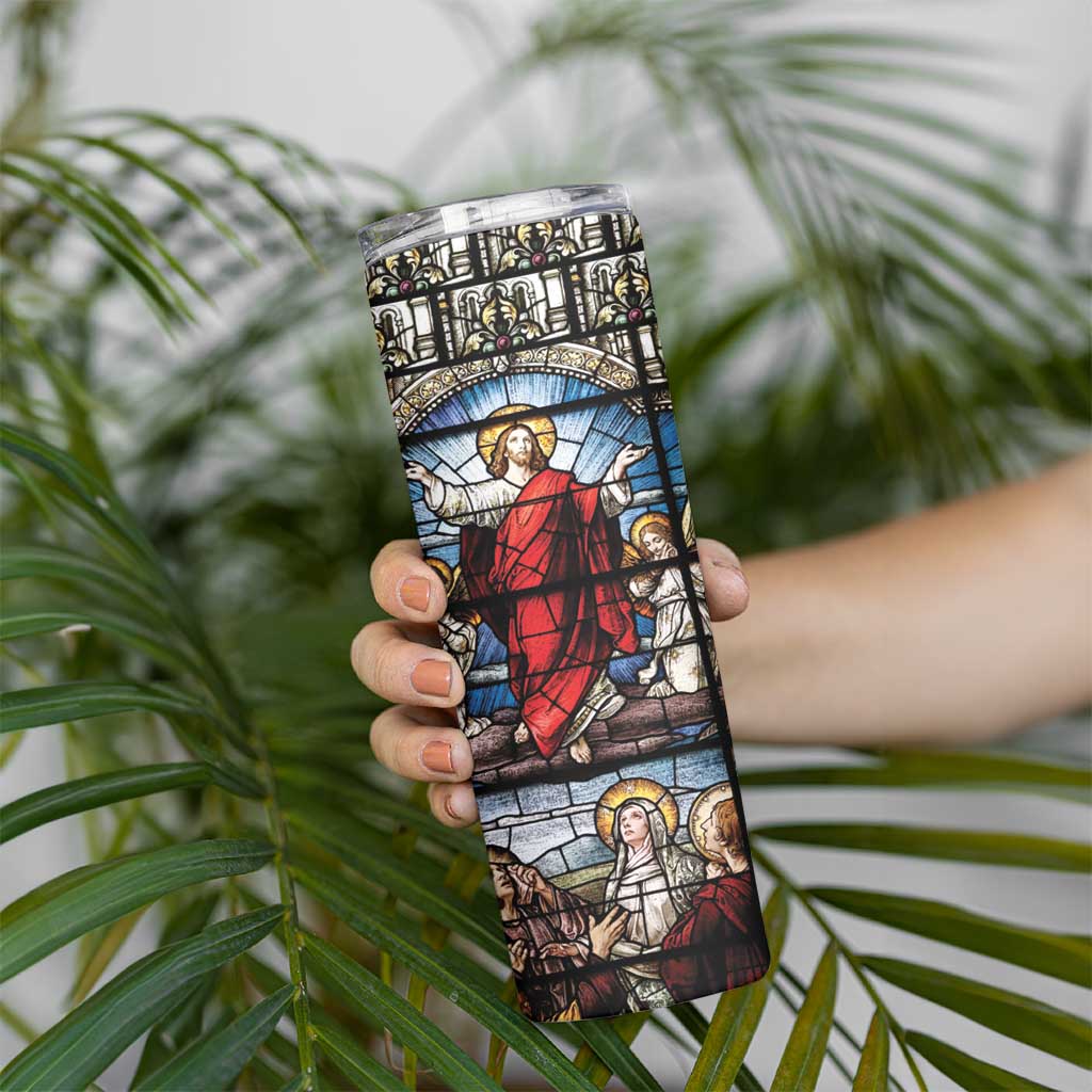 Happy Ascension Day Skinny Tumbler Ascension Of Jesus Christ Stained Glass Windows