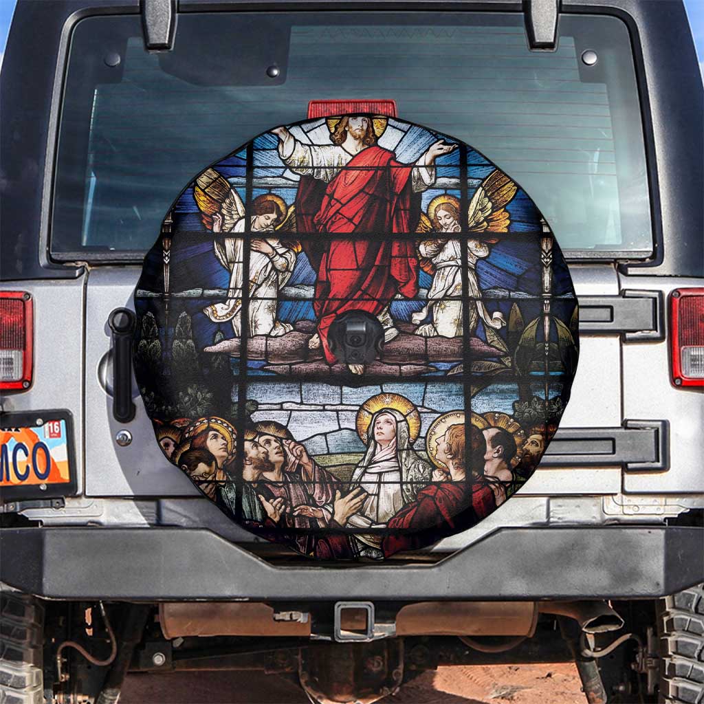 Happy Ascension Day Spare Tire Cover Ascension Of Jesus Christ Stained Glass Windows