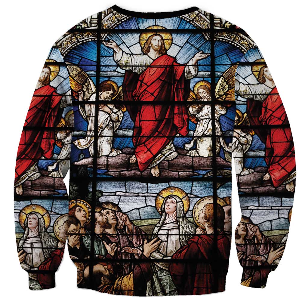 Happy Ascension Day Sweatshirt Ascension Of Jesus Christ Stained Glass Windows