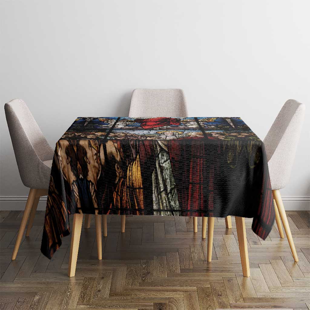 Happy Ascension Day Tablecloth Ascension Of Jesus Christ Stained Glass Windows