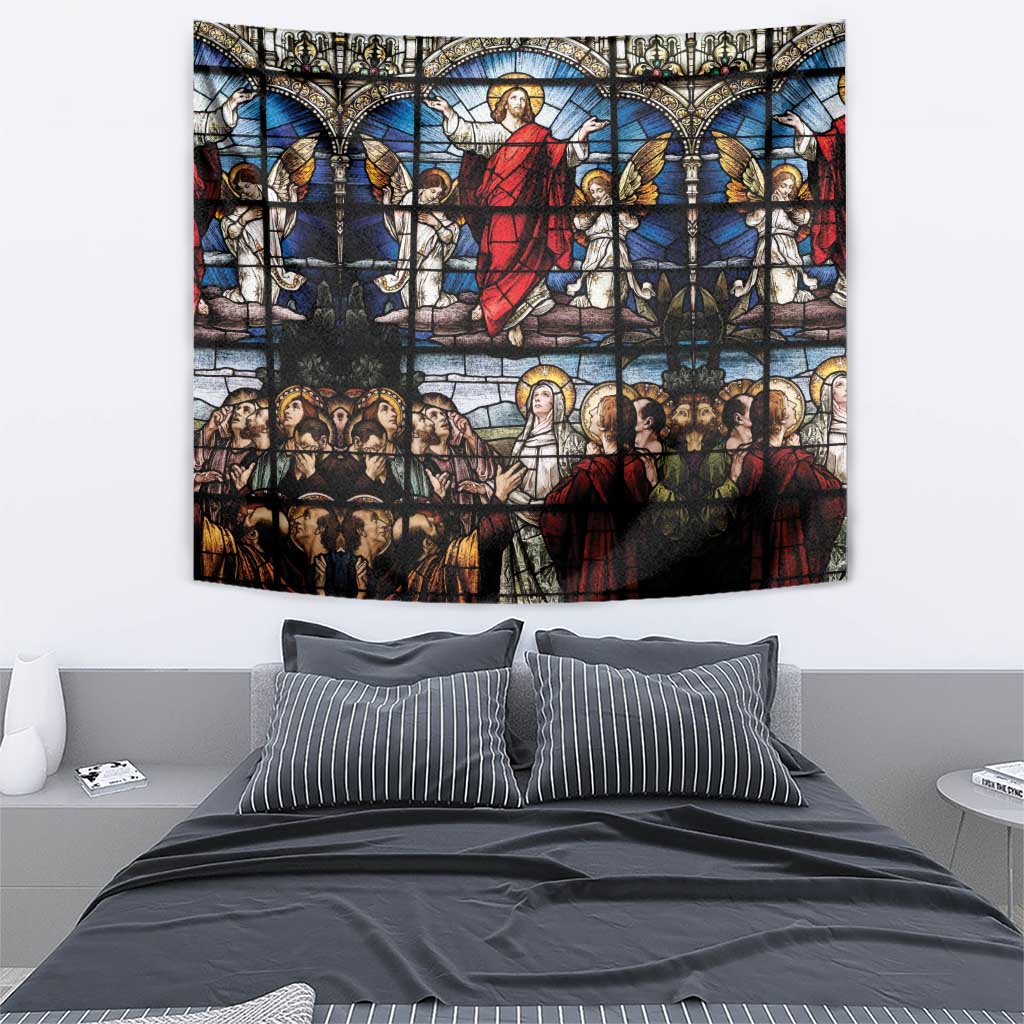 Happy Ascension Day Tapestry Ascension Of Jesus Christ Stained Glass Windows