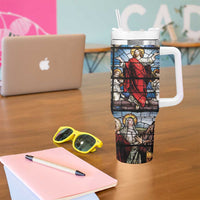 Happy Ascension Day Tumbler With Handle Ascension Of Jesus Christ Stained Glass Windows