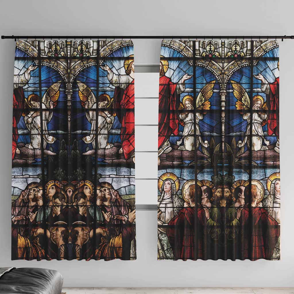 Happy Ascension Day Window Curtain Ascension Of Jesus Christ Stained Glass Windows