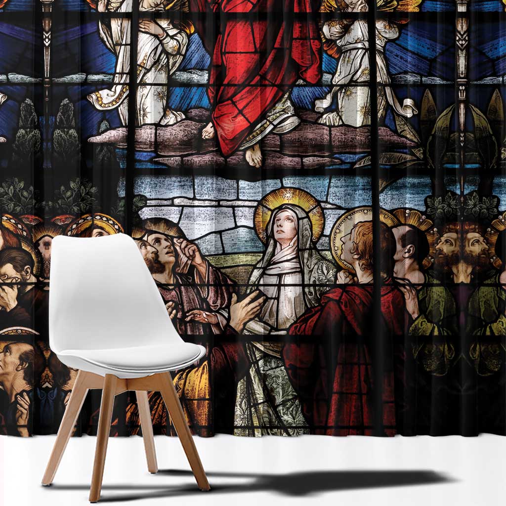 Happy Ascension Day Window Curtain Ascension Of Jesus Christ Stained Glass Windows