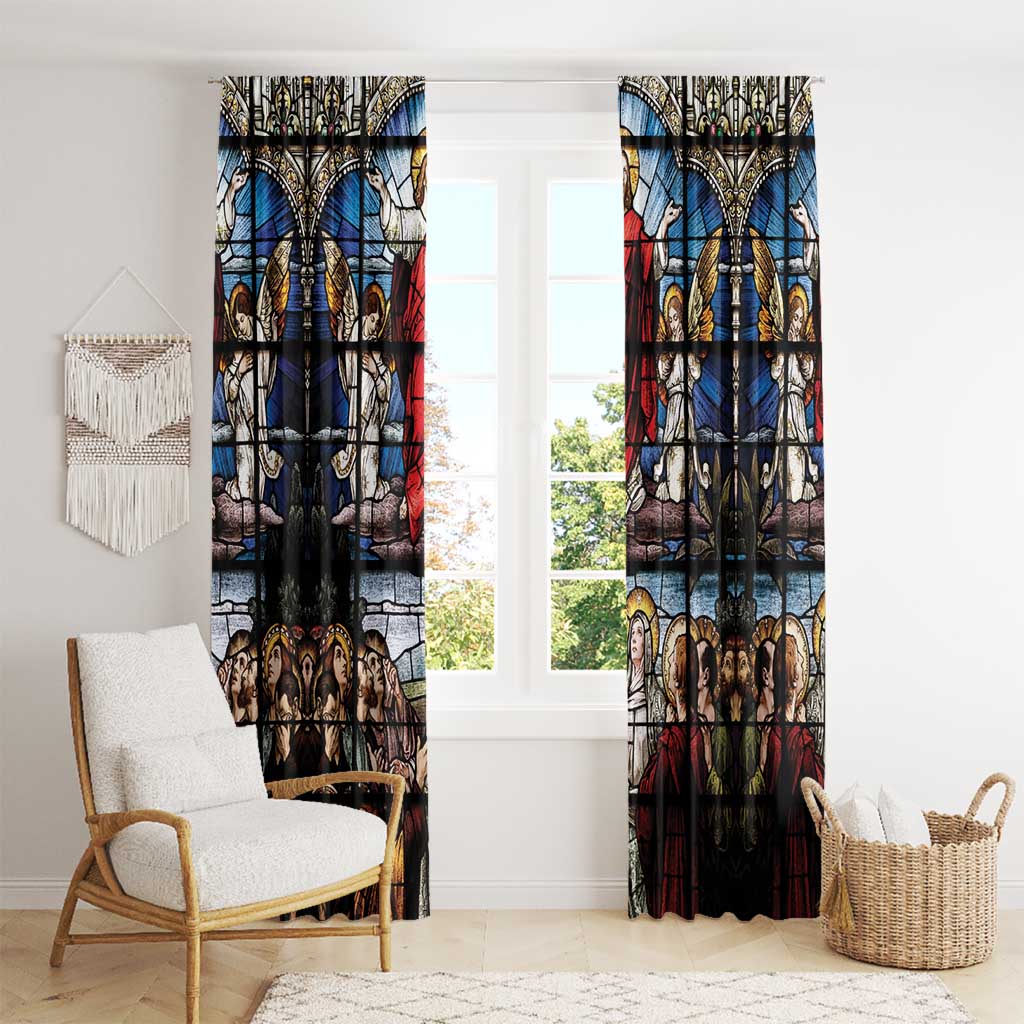 Happy Ascension Day Window Curtain Ascension Of Jesus Christ Stained Glass Windows